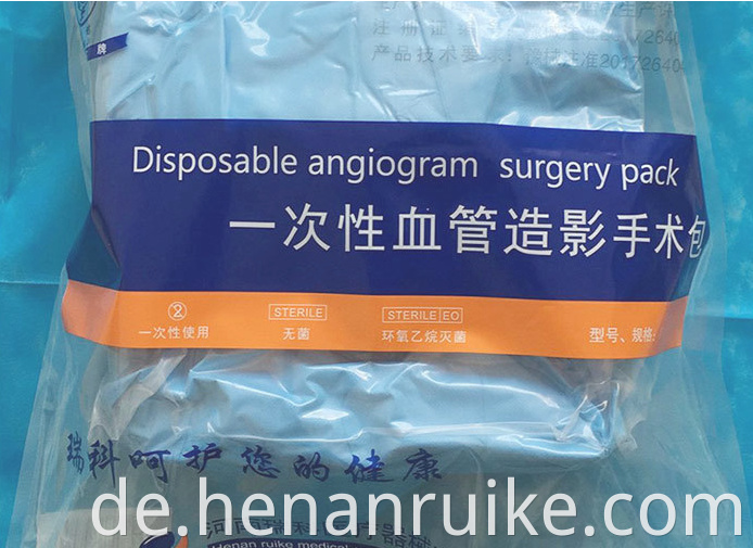 Disposable angiography surgery kit